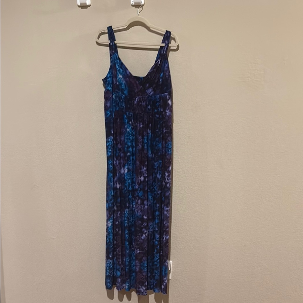 Champs Blue Scoop Neck Sleeveless Maxi Dress